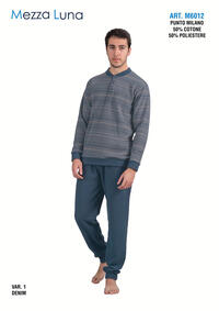 PIGIAMA UOMO M/L M6012 Tellini S.r.l. Ingrosso Abbigliamento